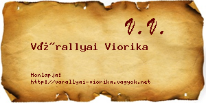 Várallyai Viorika névjegykártya